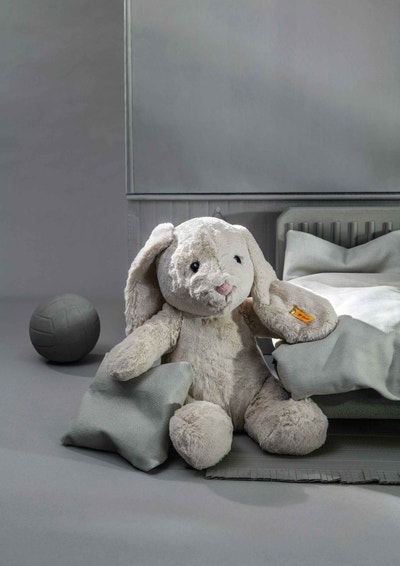 Hoppie Hase, 28 cm, hellgrau