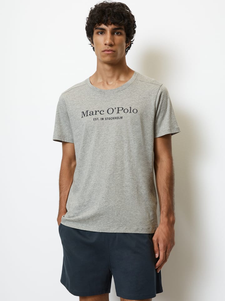 Marc O'Polo Pyjama Mix & Match Cotton in Grau/Blau günstig kaufen
