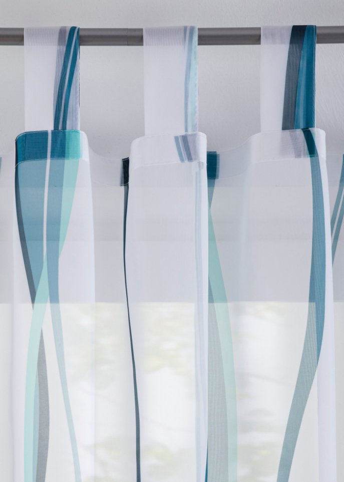 Gardine mit Wellenmuster (1er Pack)