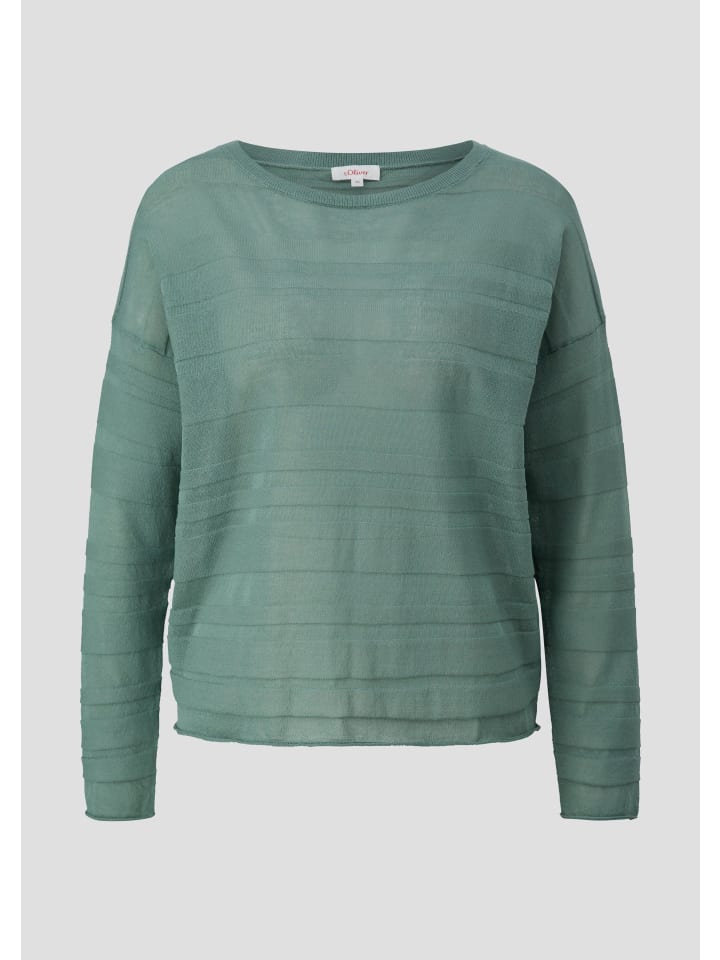 s.Oliver Strickpullover langarm in Petrol günstig kaufen