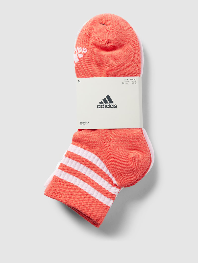 Socken mit Label-Streifen im 3er-Pack in rosé