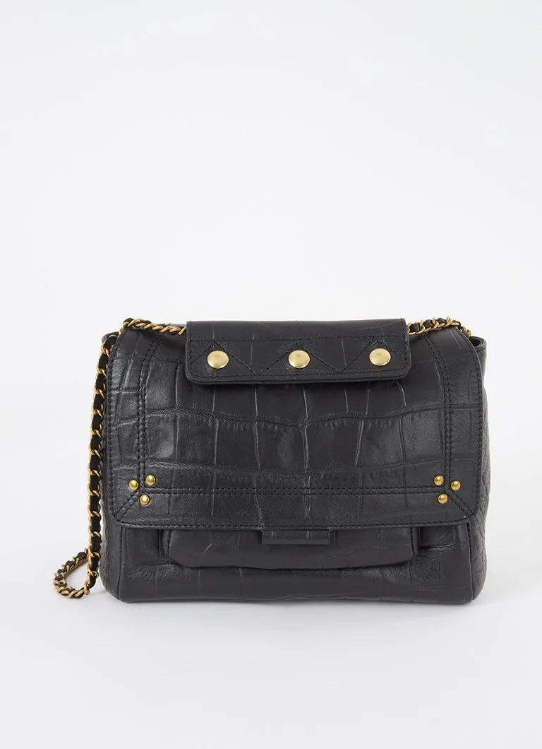 Jérôme Dreyfuss Lulu M calfskin crossbody bag with croc texture