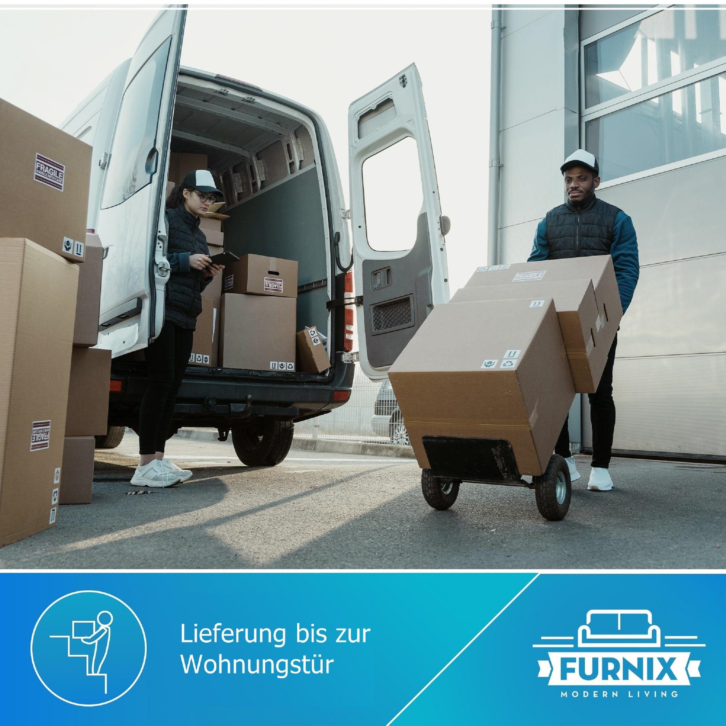 Furnix Kommode multifunktionaler klassischer Schrank MIDOS 2, mit 2 Türen und 2 Schubladen, B71 x H75 x T35 cm