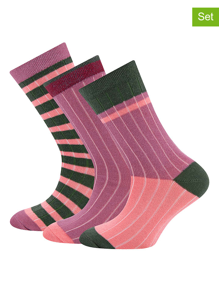 ewers 3er-Set: Socken in Lila/ Rosa/ Grün günstig kaufen