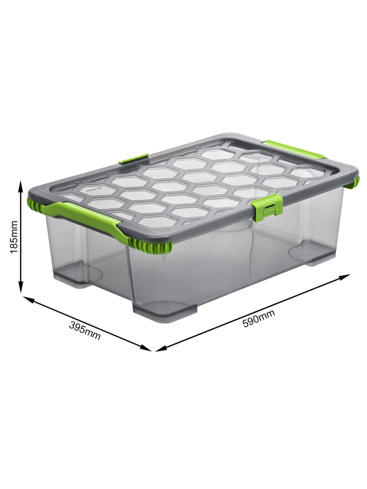 Rotho 3er Set Lagerbox 30l EVO TOTAL PROTECTION in Anthrazit tr. günstig kaufen onesize