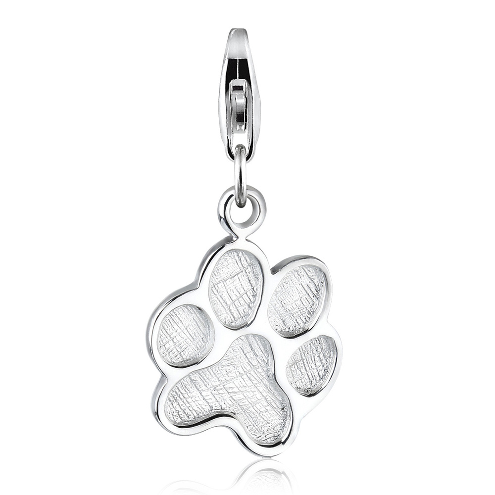 Elli Elli Amulette Femmes Pendentif Chat Chien Patte Animal en Argent Sterling 925 Pendentif