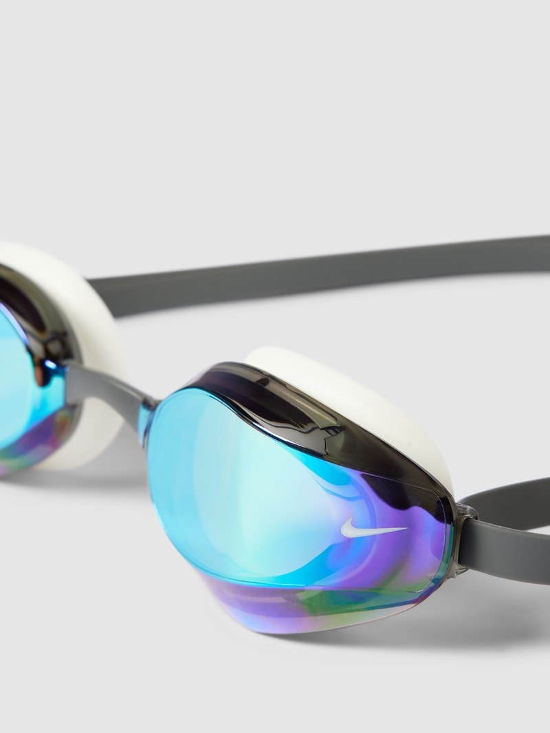 Schwimmbrille mit Label-Details Modell 'VAPOR' in mittelgrau