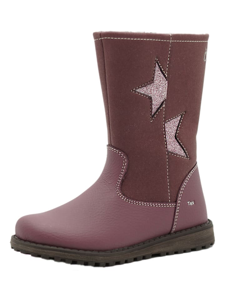 lamino Leder-Boots in Lila günstig kaufen