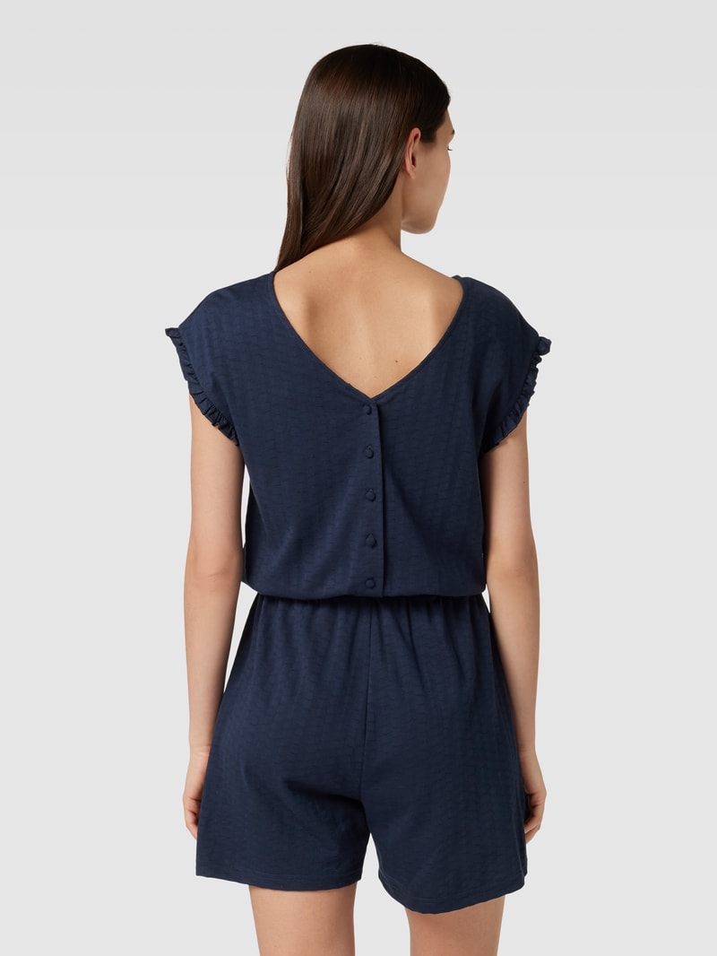 Playsuit mit Strukturmuster Modell 'Percita' in marineblau