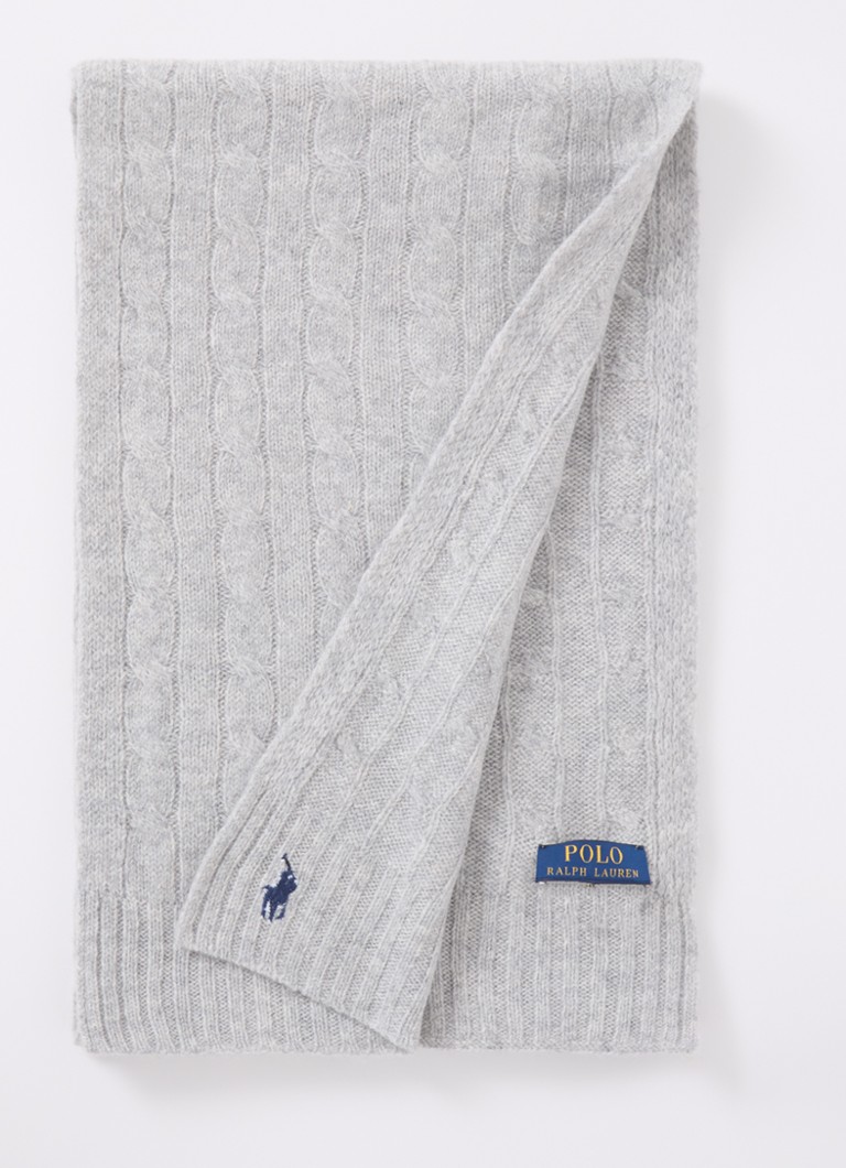 Ralph Lauren  Kabelgebreide sjaal in kasjmierblend 183 x 27 cm