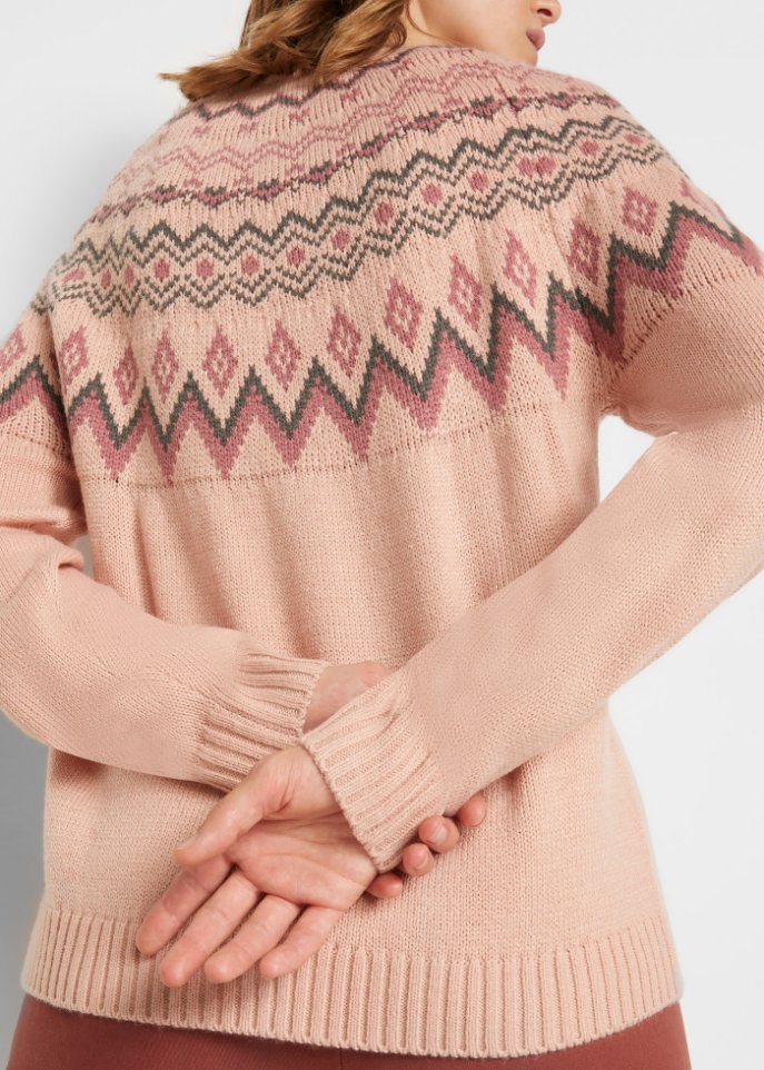 Hochgeschlossener Norweger-Pullover