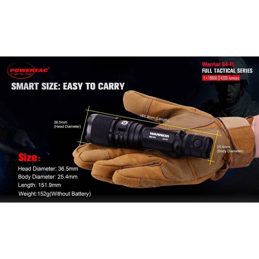 NO NAME LED Taschenlampe LED-Taschenlampe Warrior G4