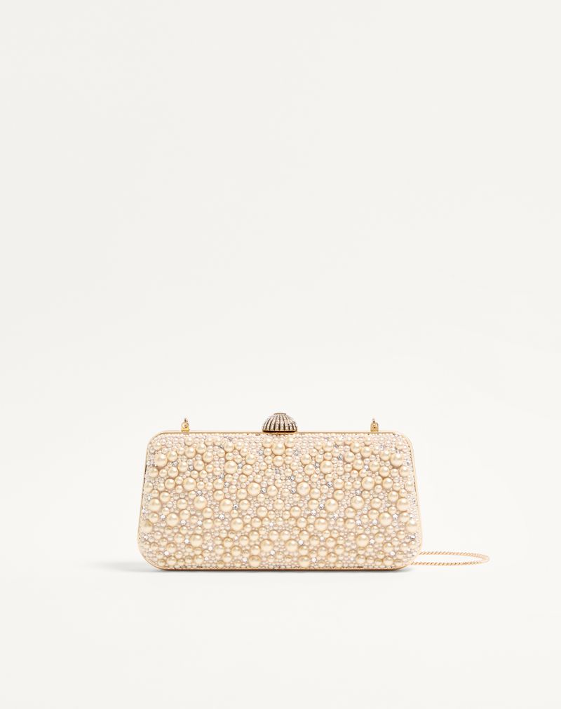 Valentino Garavani Carry Secrets Minaudiere med perler og rhinsten