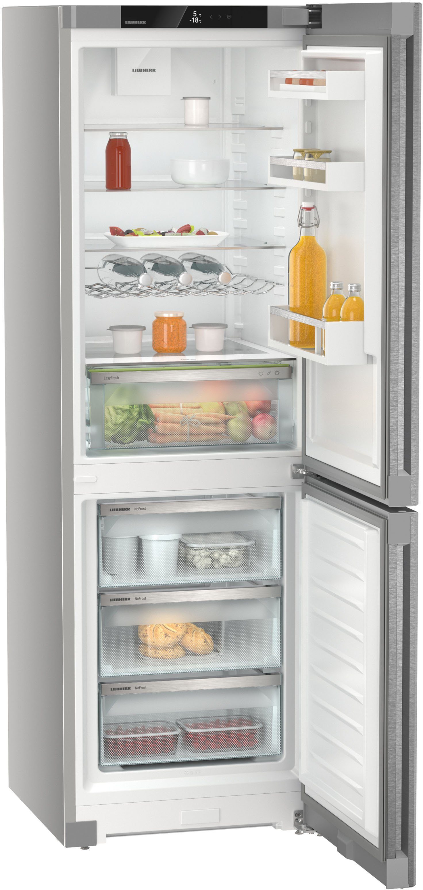 Liebherr Kühl-/Gefrierkombination KGNcef 1863_091190451, 185,5 cm hoch, 59,7 cm breit, 4 Jahre Garantie inklusive