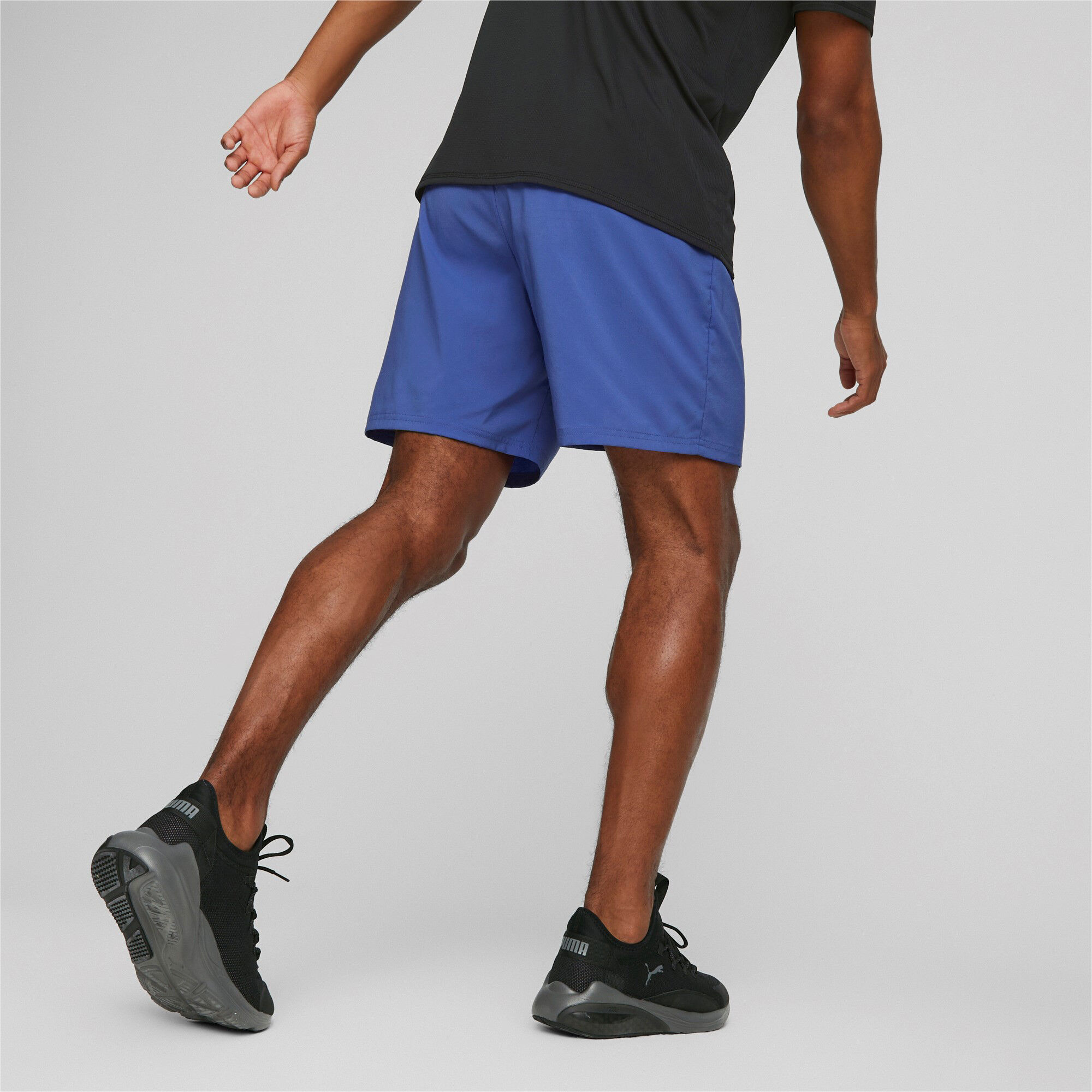 Run Favorite 2in1 Shorts Herren - Blau, Schwarz