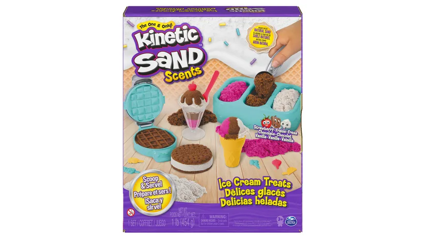 Spin Master - Kinetic Sand Eiscreme Set mit Duftsand, 510 g