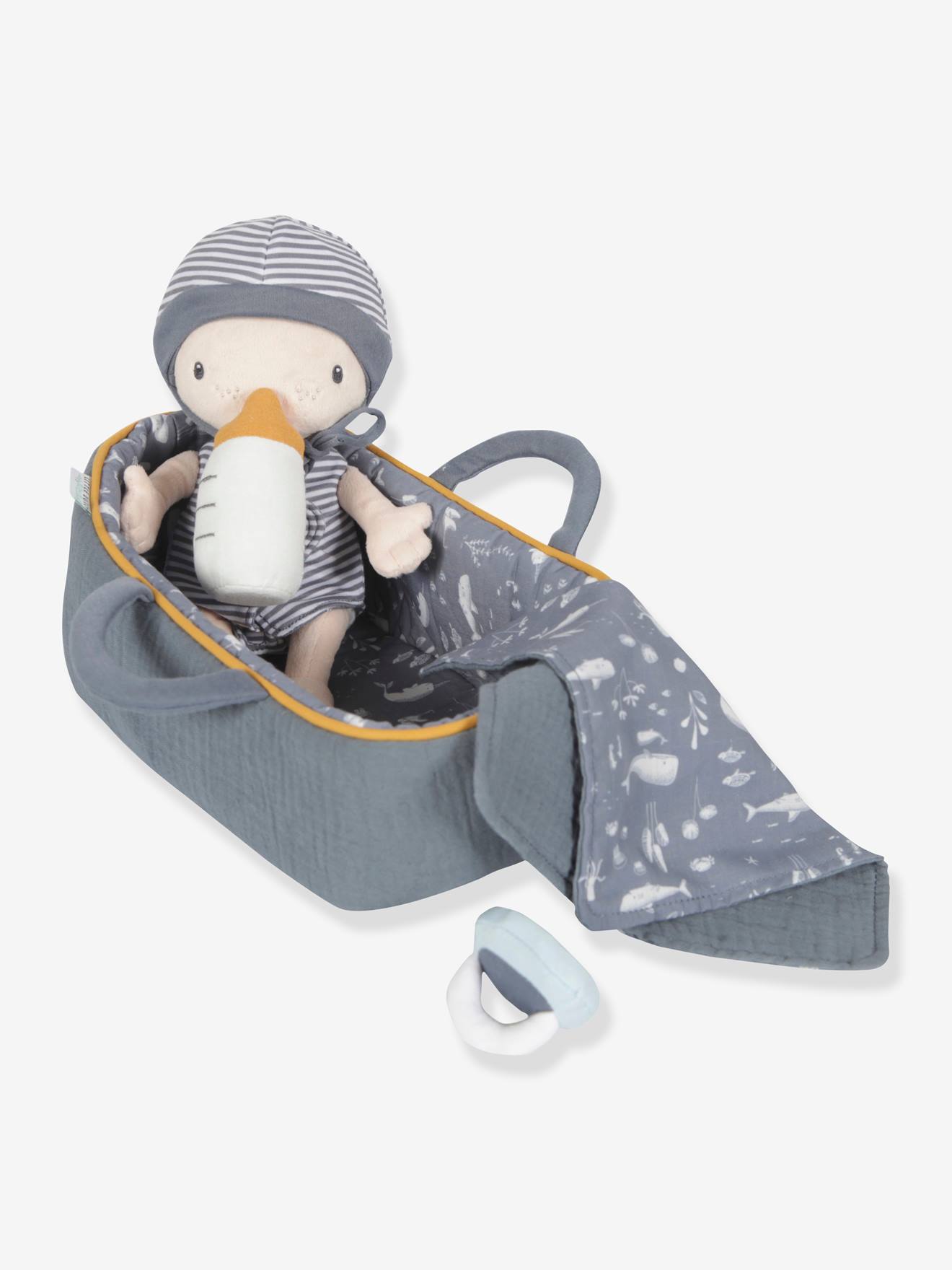 Poupon LITTLE DUTCH Bébé Jim et ses accessoires bleu