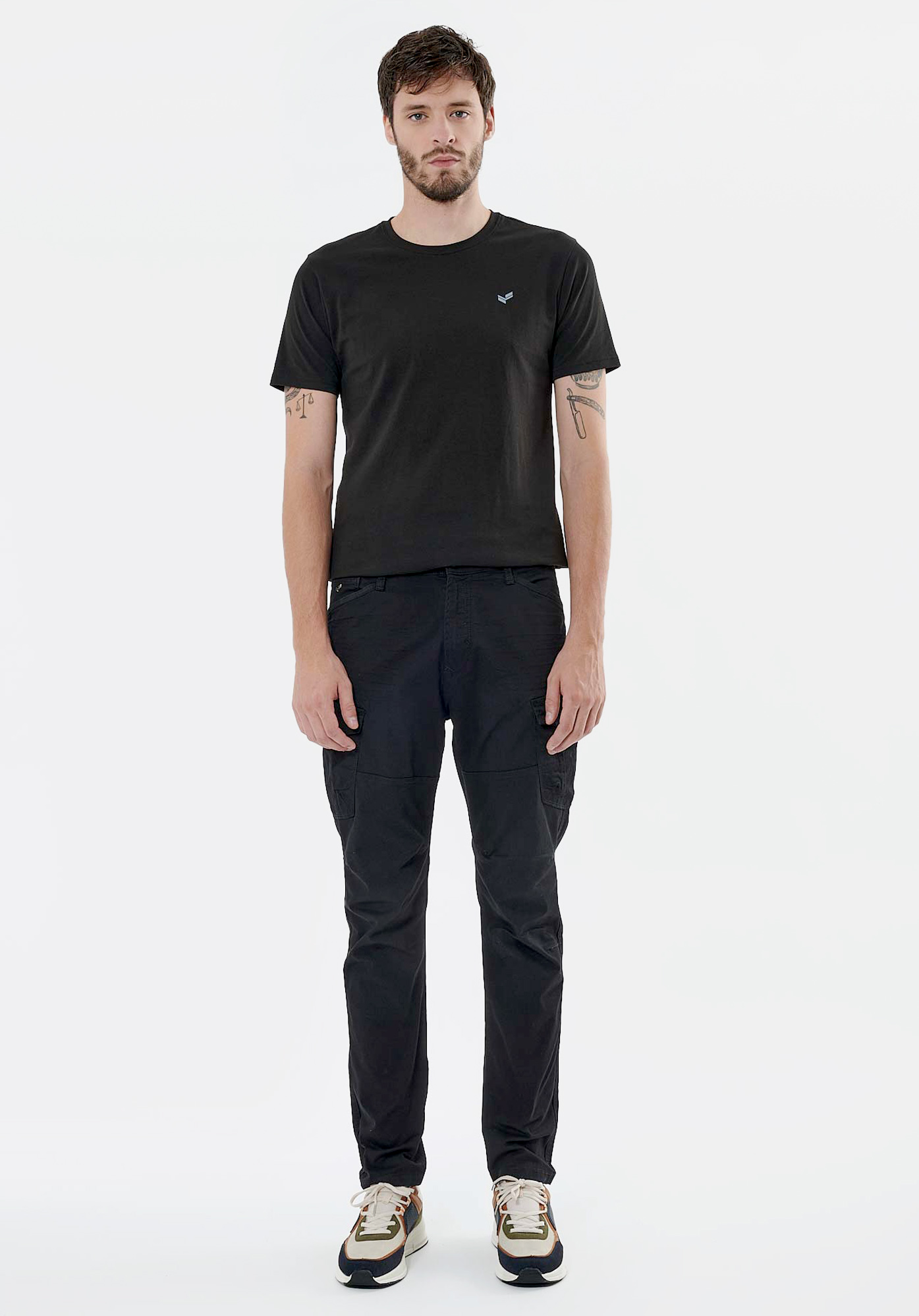 KALIS  Jean relaxed straight noir homme