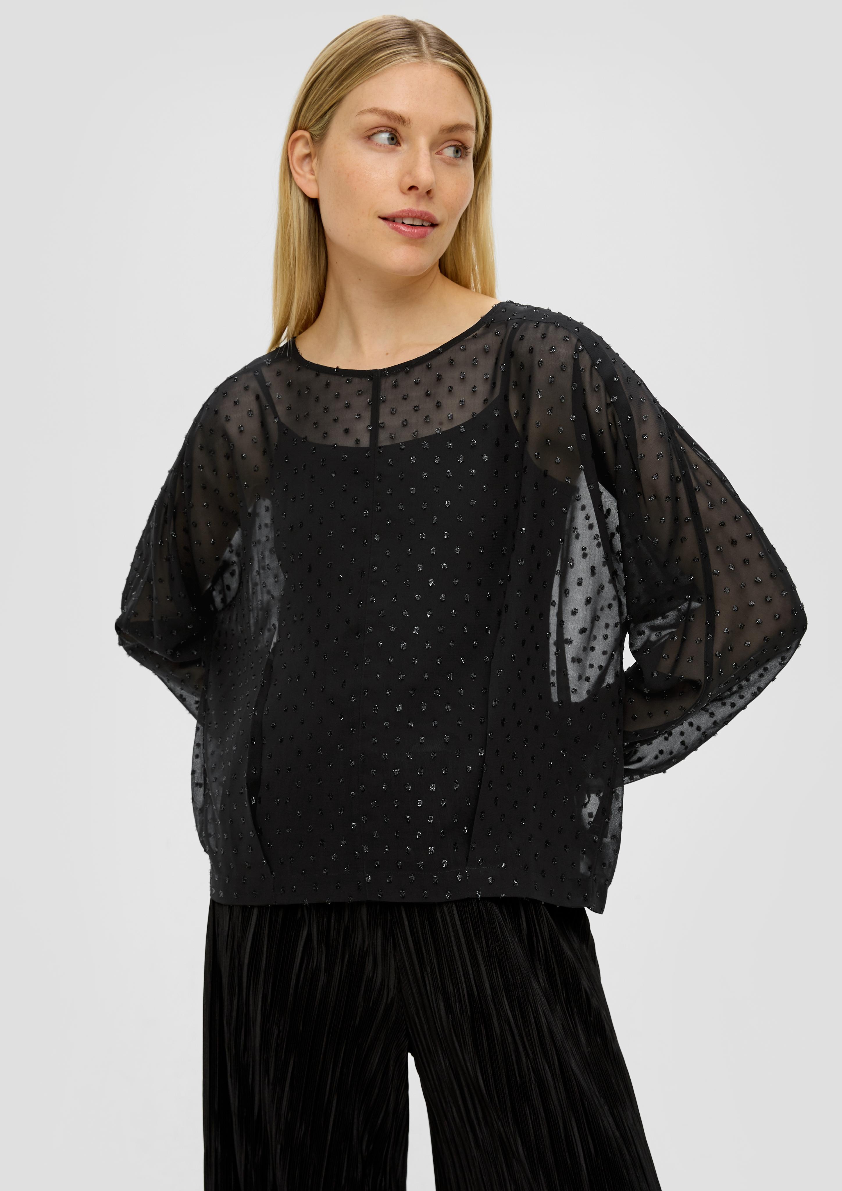 Chiffonbluse mit Fledermausärmeln  2139060-9999