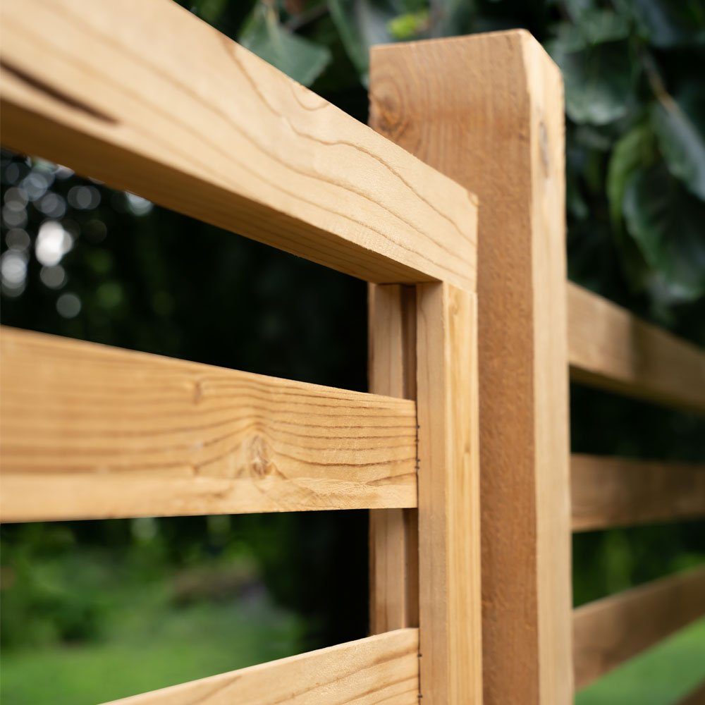 HOME DELUXE Gartenzaun Holzzaun SOMA - Mengenauswahl, (1-St., mit Pfosten), Element: 180 x 180 cm Sichtschutzzaun