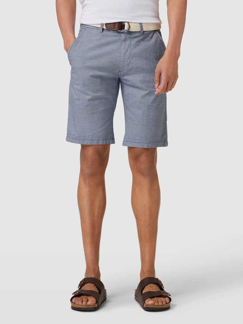 Bermudas mit Stoffgürtel in ozean blau