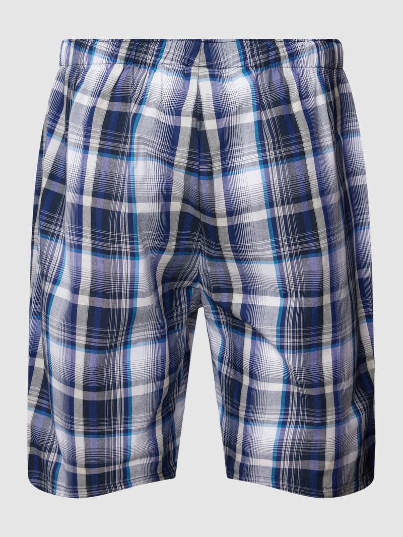 Bermudas mit Karomuster in dunkelblau