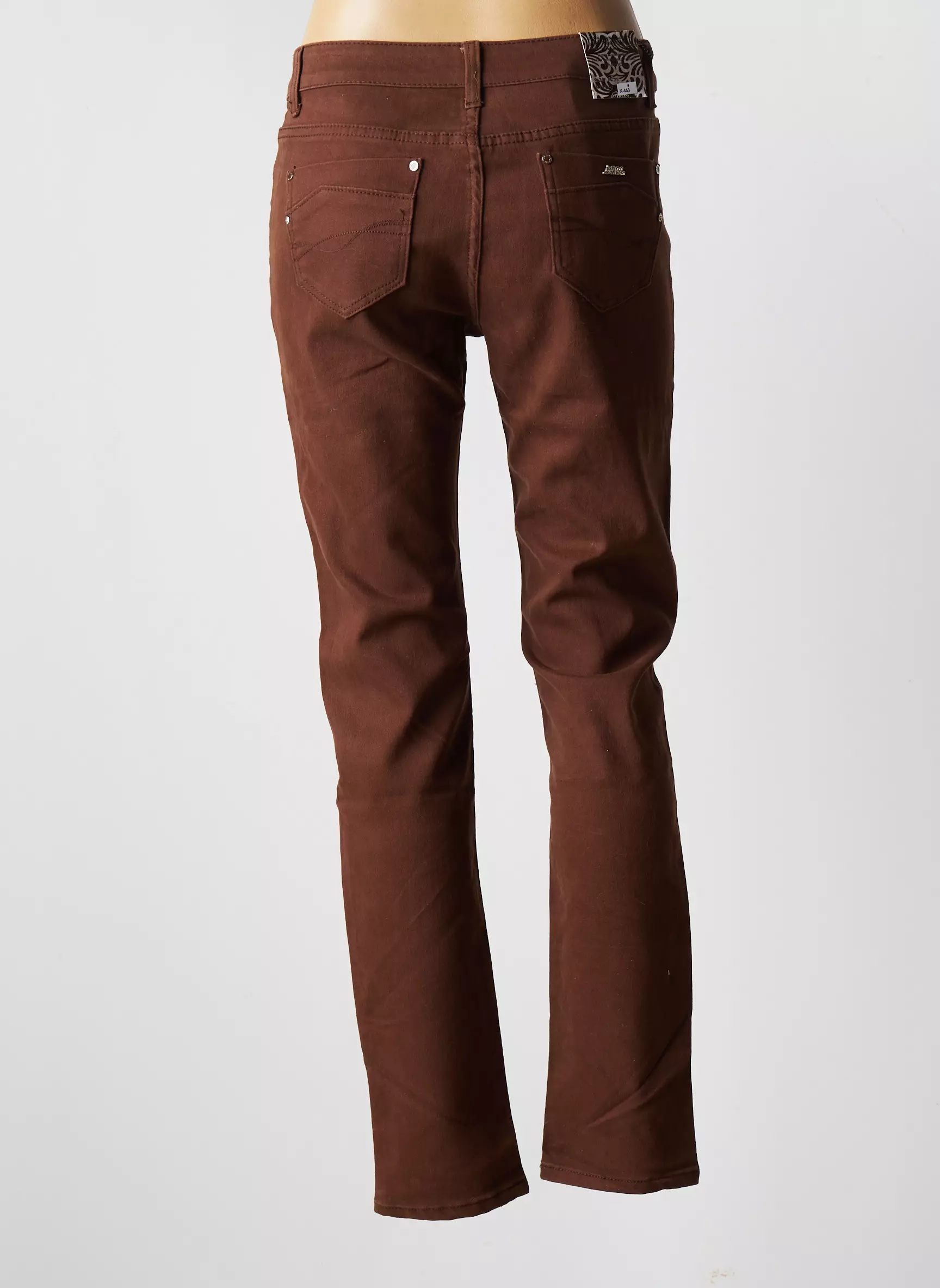 X Max Pantalons Slim Femme couleur marron