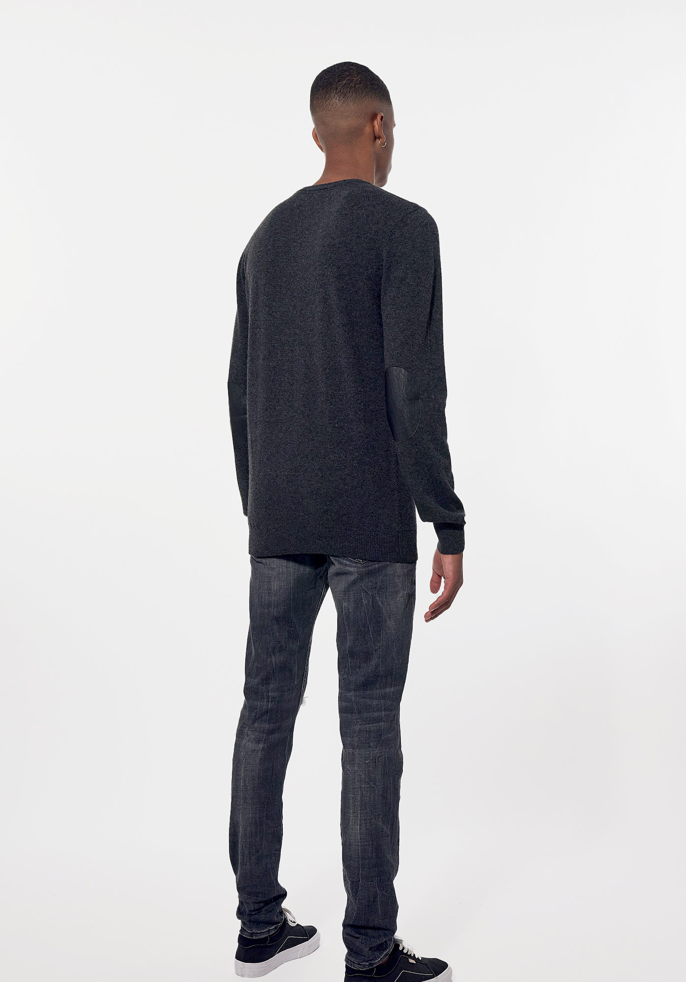 ARYM   Pull gris régular Homme