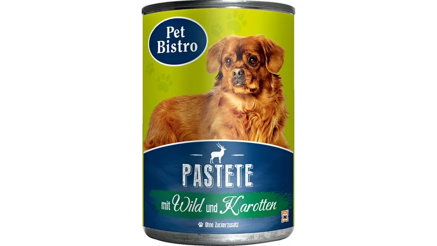 Pet Bistro Hundenassfutter - Pastete mit Wild und Karotten 400 g