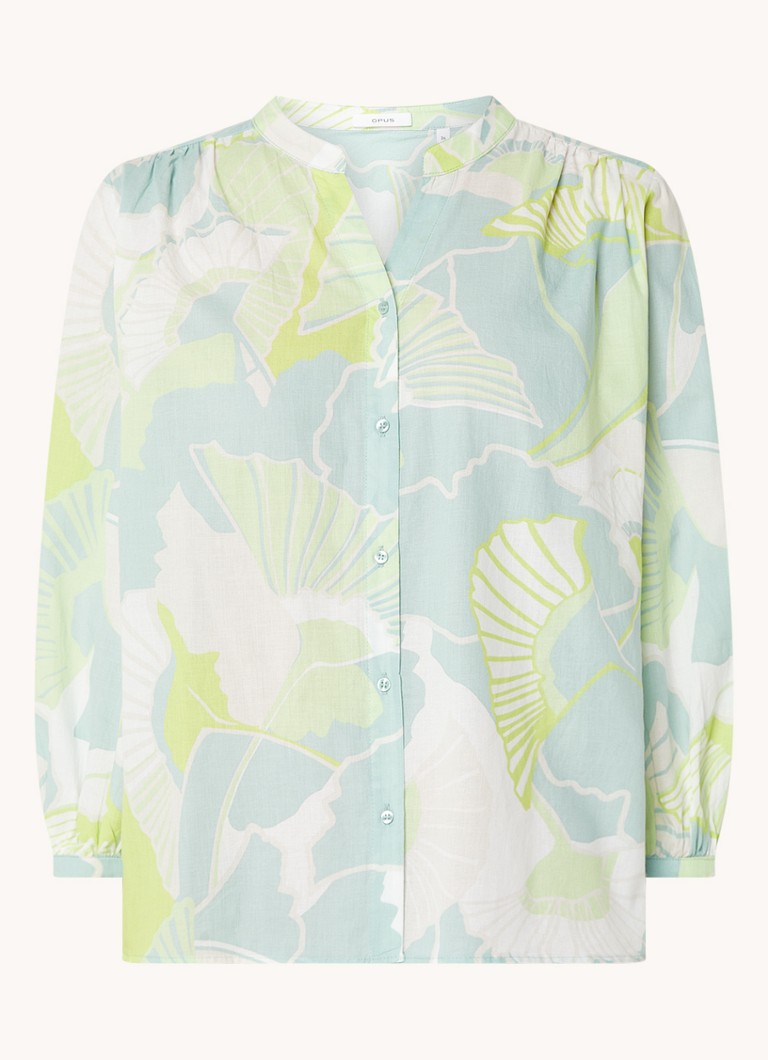 OPUS Faomi blouse with floral print and balloon sleeves