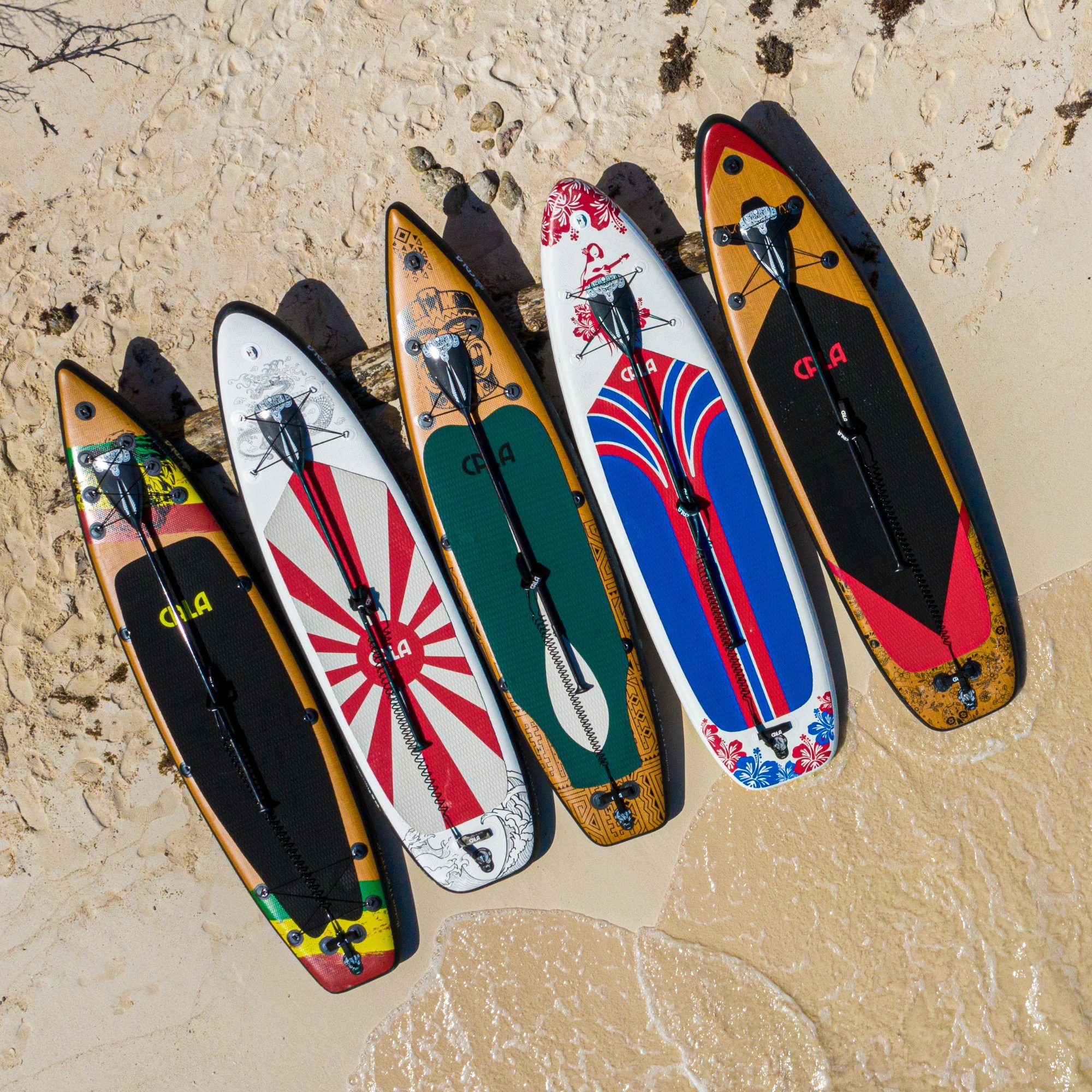 CALA SUP-Board MAUI, allround SUP- Board aufblasbar (inflatable), (Komplett-Set, SUP BOARD inkl. Rucksack-Trolley, Leash zu Sicherung, 3 abnehmbaren Finnen, Double Action Pumpe, Carbon-Paddel (775g), Reparatur Kit und Kamera Halterung), Allrounder fü