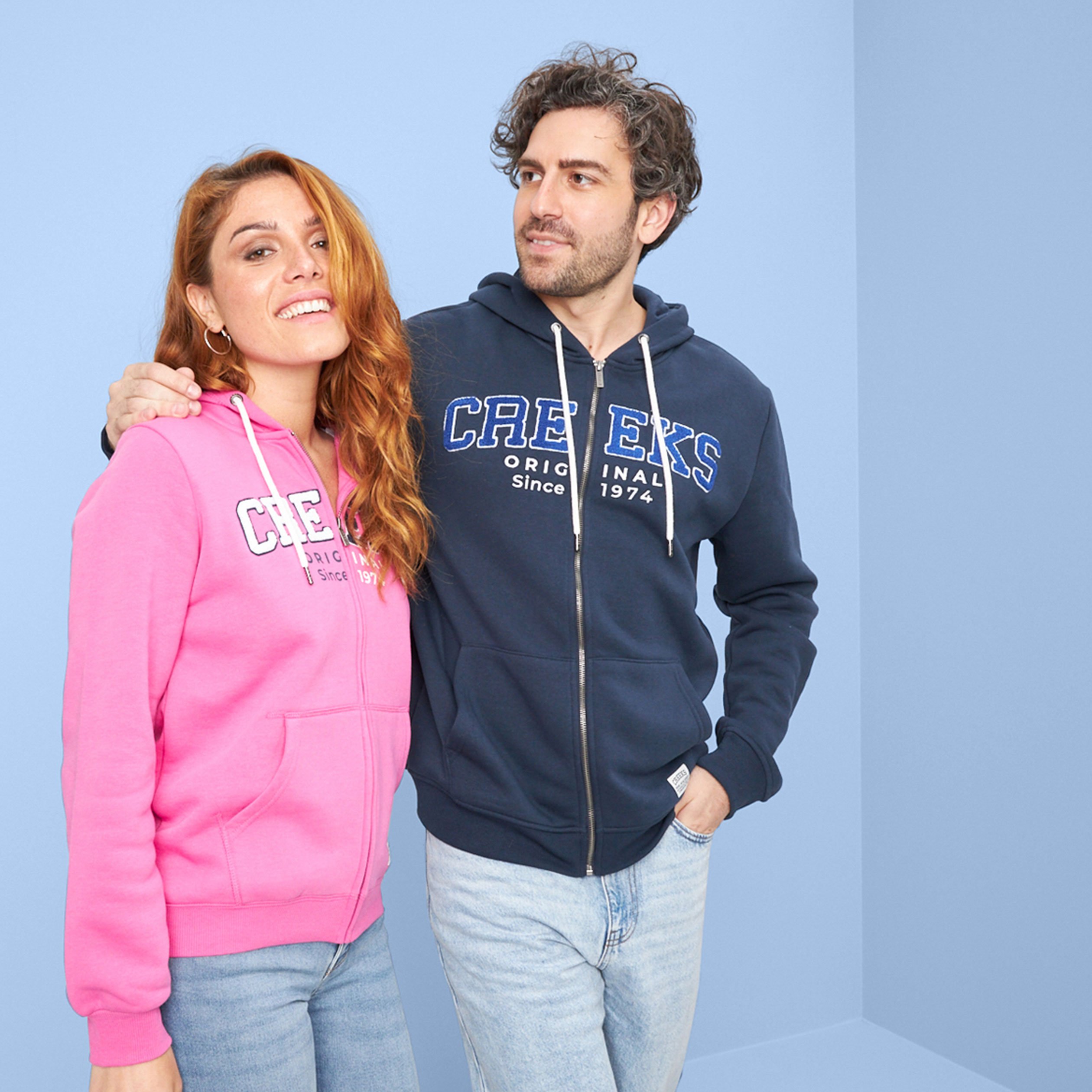 Sweat zippé à capuche Creeks bleu marine homme | La Halle