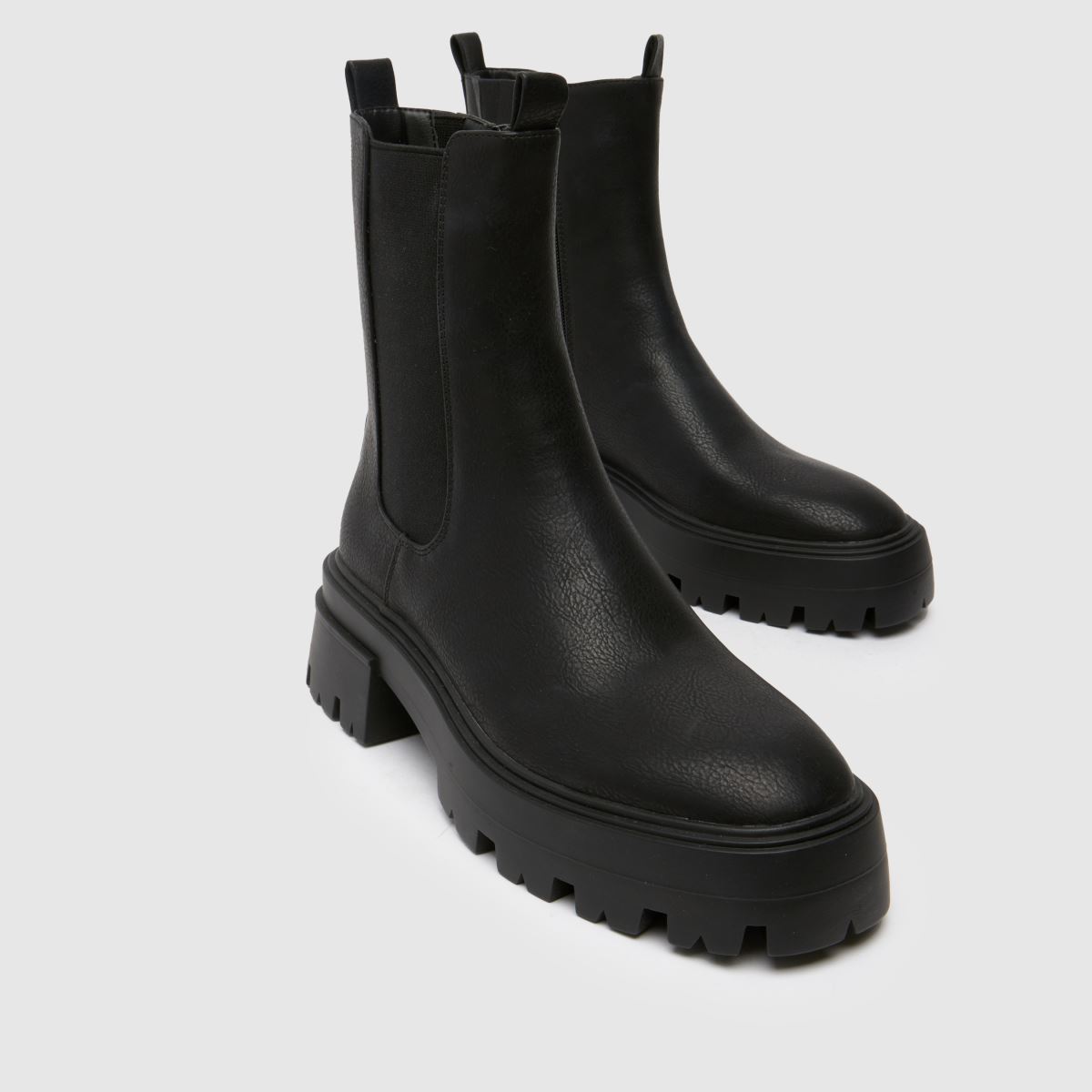 Schuh Addilyn vastag chelsea csizma fekete színben