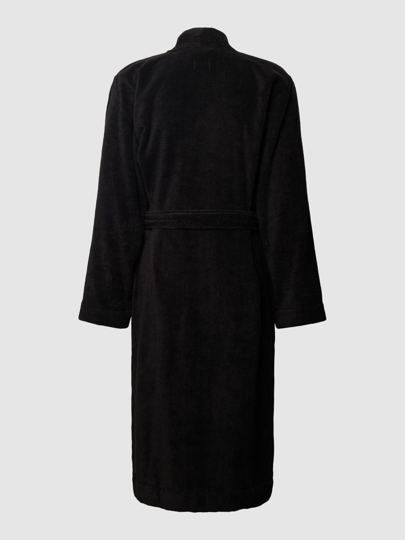 Bademantel mit Schalkragen Modell 'Terry Gown' in schwarz