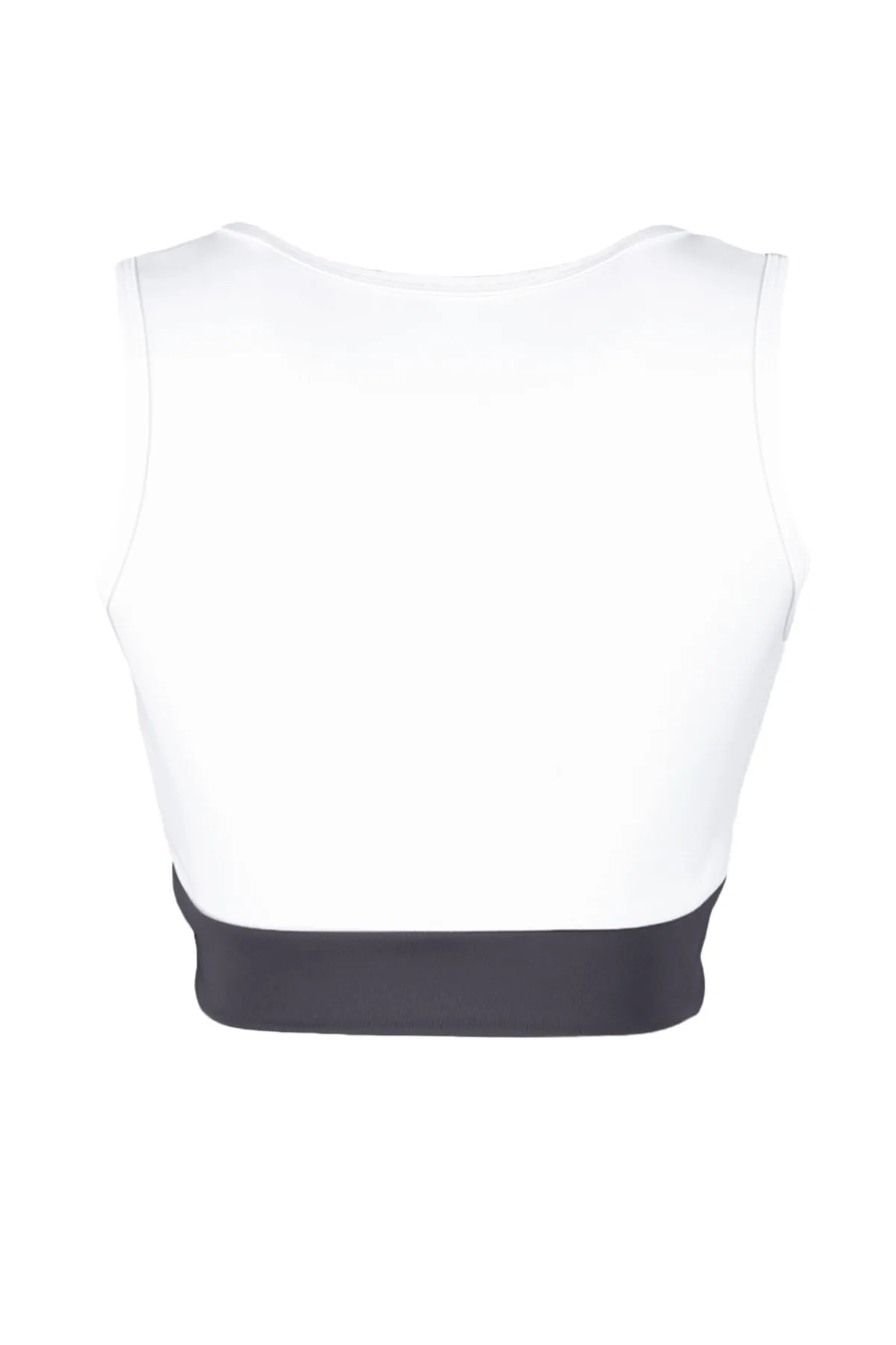 Trendyol Collection  Weißer, farbblockierter, unterstützter/formender gestrickter Sport-BH mit Reißverschluss TWOAW21SS0005