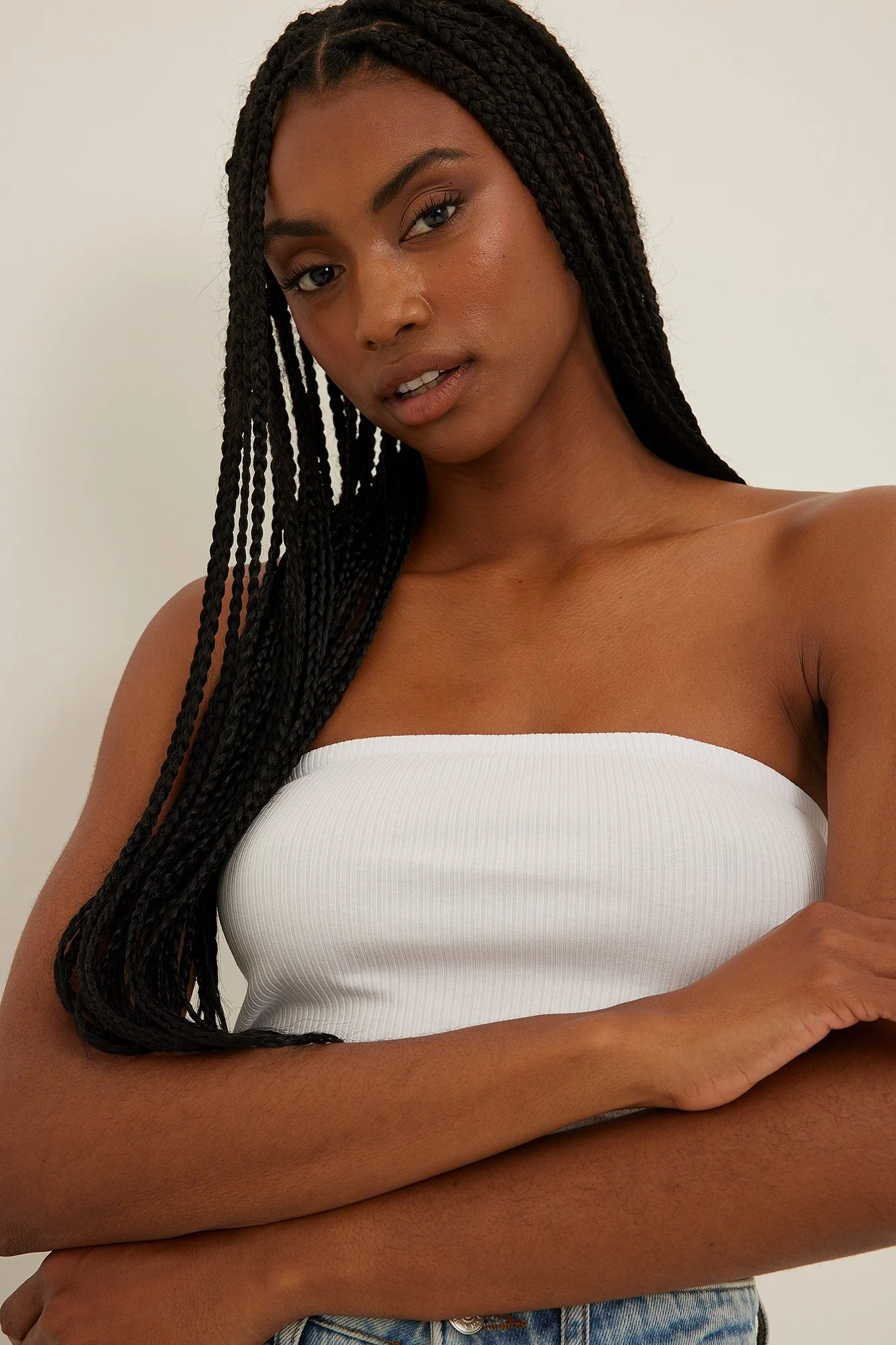 Kurzes, geripptes Tube-Top