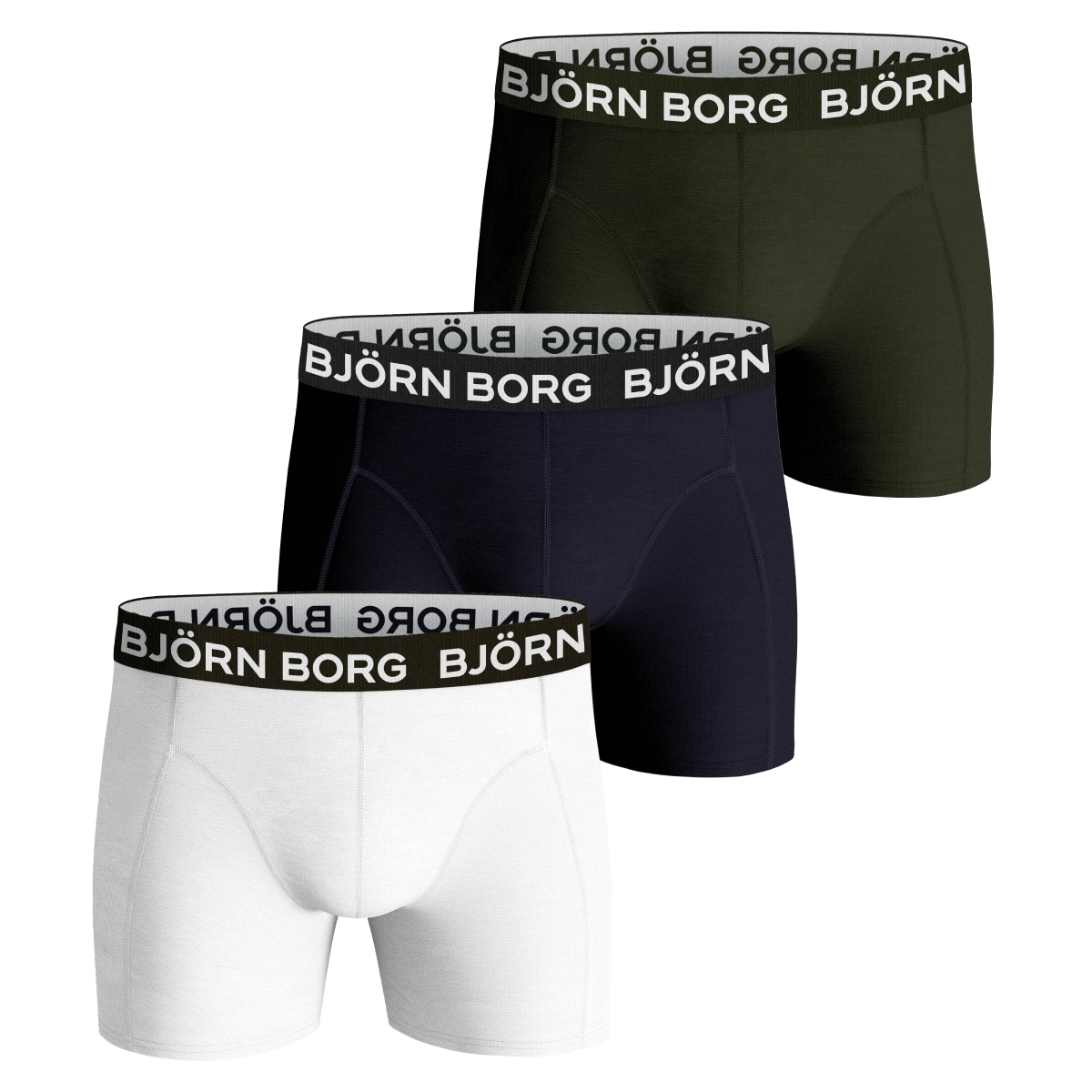 Björn Borg Solids Sammy 3er Pack Boxershorts multicolor