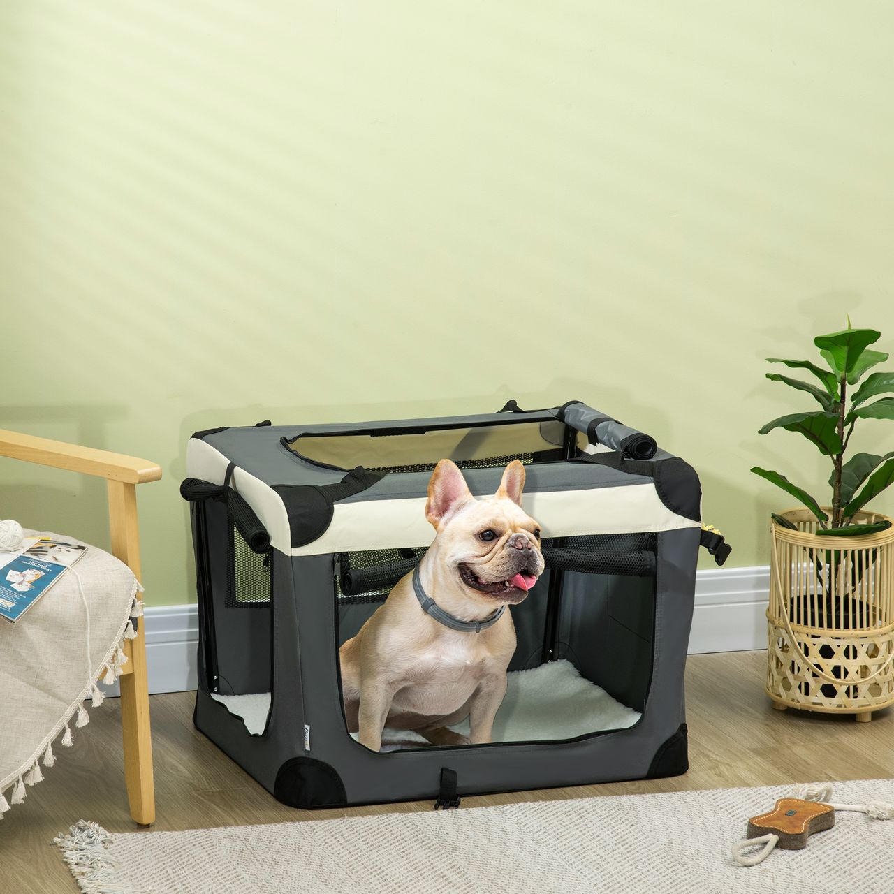 PawHut Hundebox faltbar Hundetransportbox Hundetasche 70 x 51 x 50 cm
