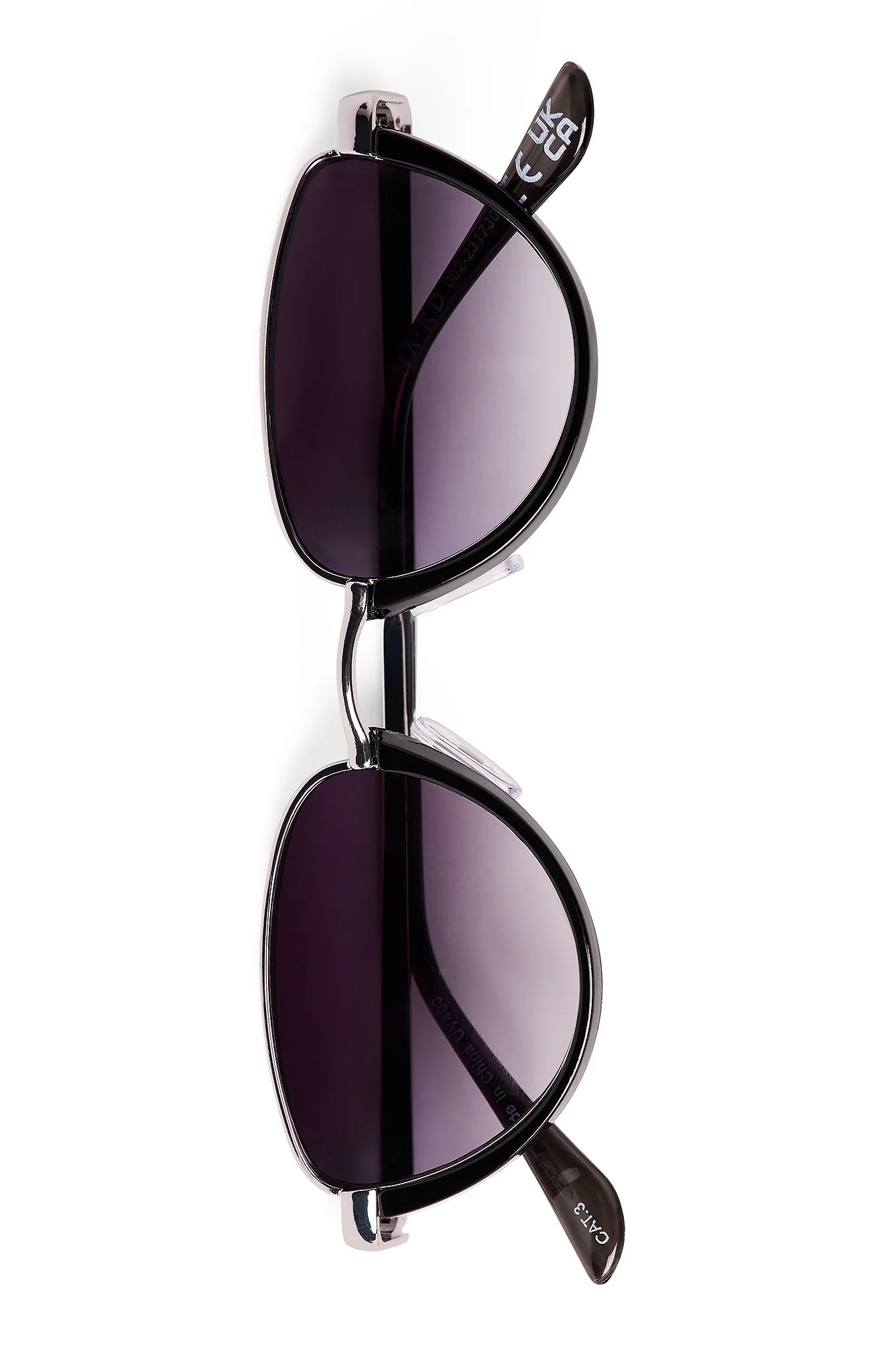 Schlanke Sonnenbrille mit halbem Rahmen