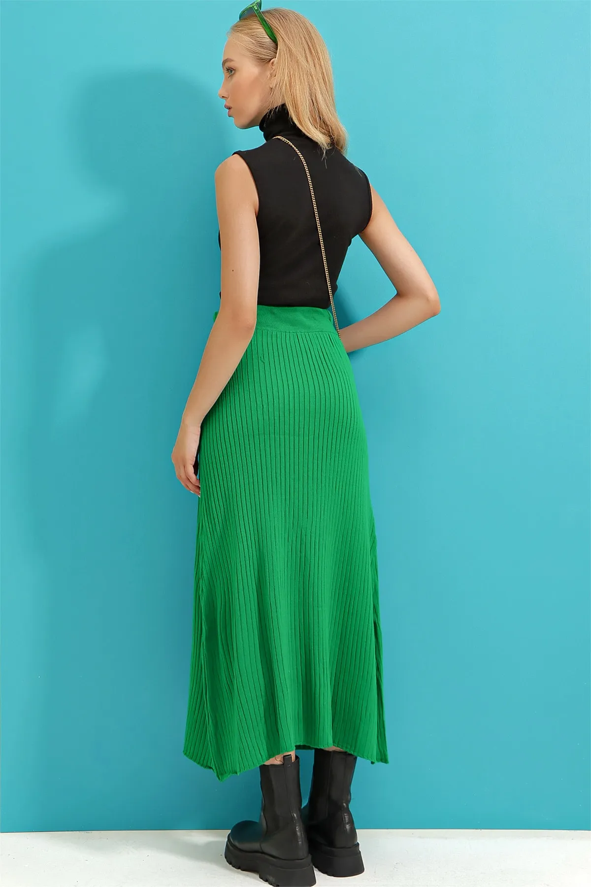 Trend Alaçatı Stili  Rock - Grün - Maxi