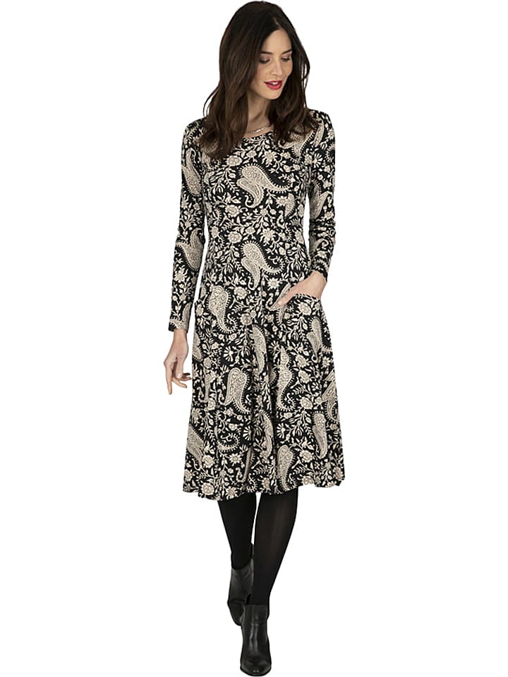 Aller Simplement Kleid in Schwarz/ Beige günstig kaufen 38/40