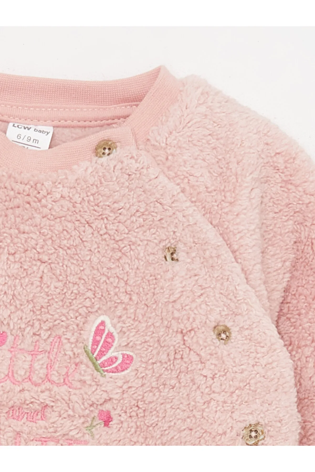LC Waikiki  Langarm-Stickerei mit Rundhalsausschnitt und detaillierter Strickjacke und Hose für Babys im 2er-Set