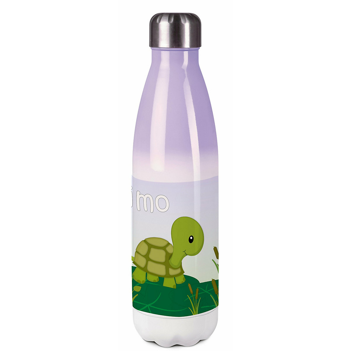 Edelstahl Kinder Thermoflasche / Trinkflasche bunt Schildkröte Spülmaschinenfest, Auslaufsicher, Bruchfest, Doppelwandig, Für Heißgetränke geeignet, Mit Deckel, Isoliert