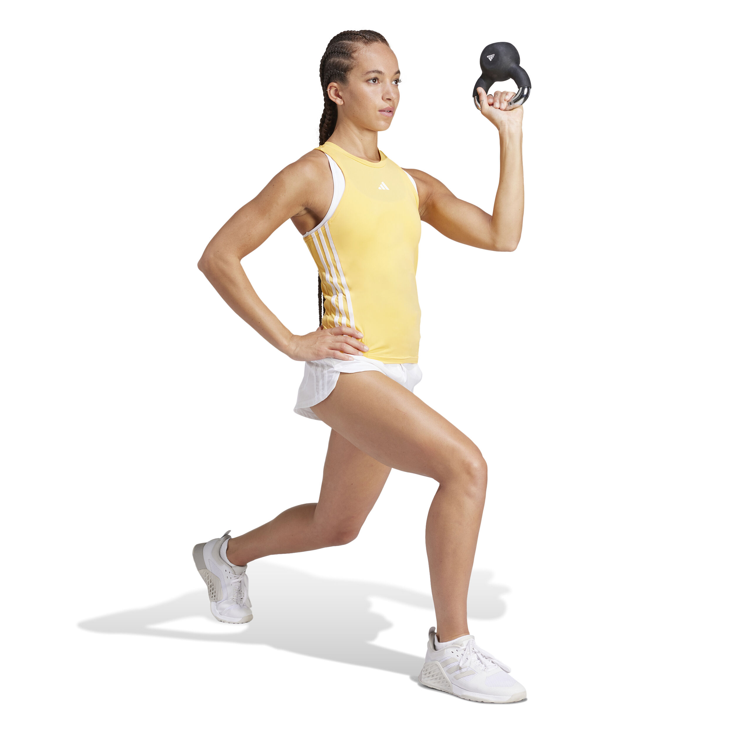 Training Essential 3 Stripes Tank-Top Damen - Gelb, Weiß