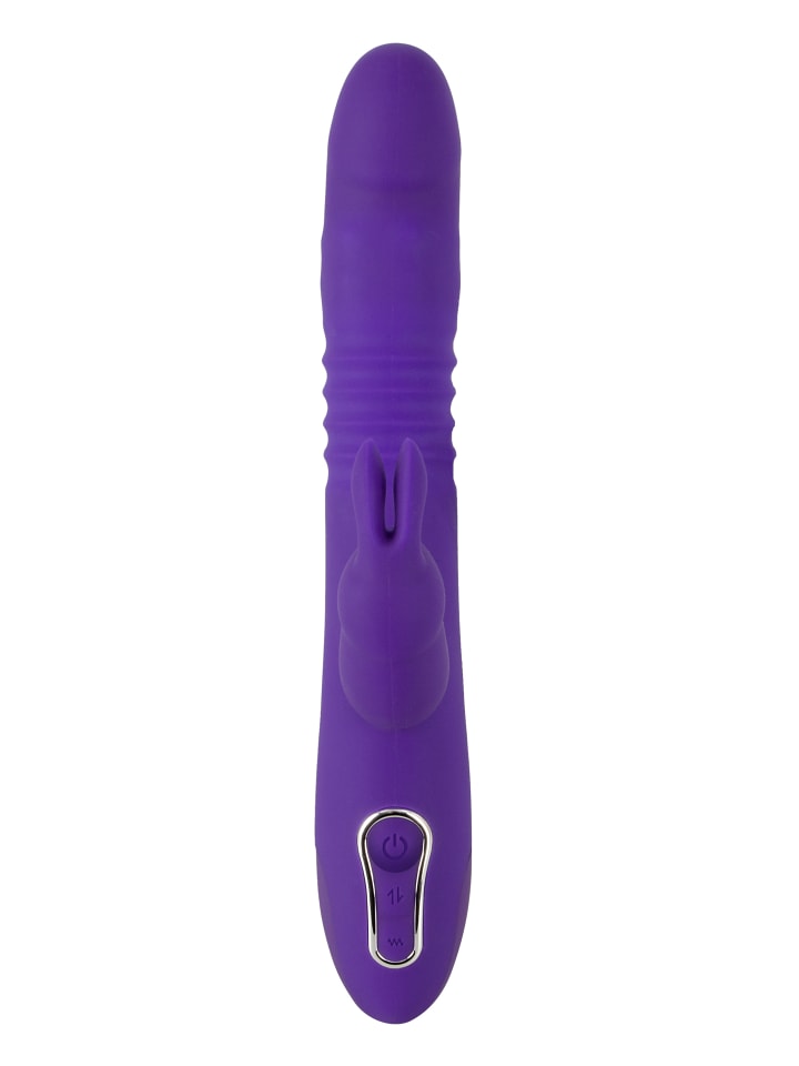 Sweet Smile Vib mit Stoßfunktion und Klitorisreizer Thrusting Pearl Triple in lila günstig kaufen 26 cm