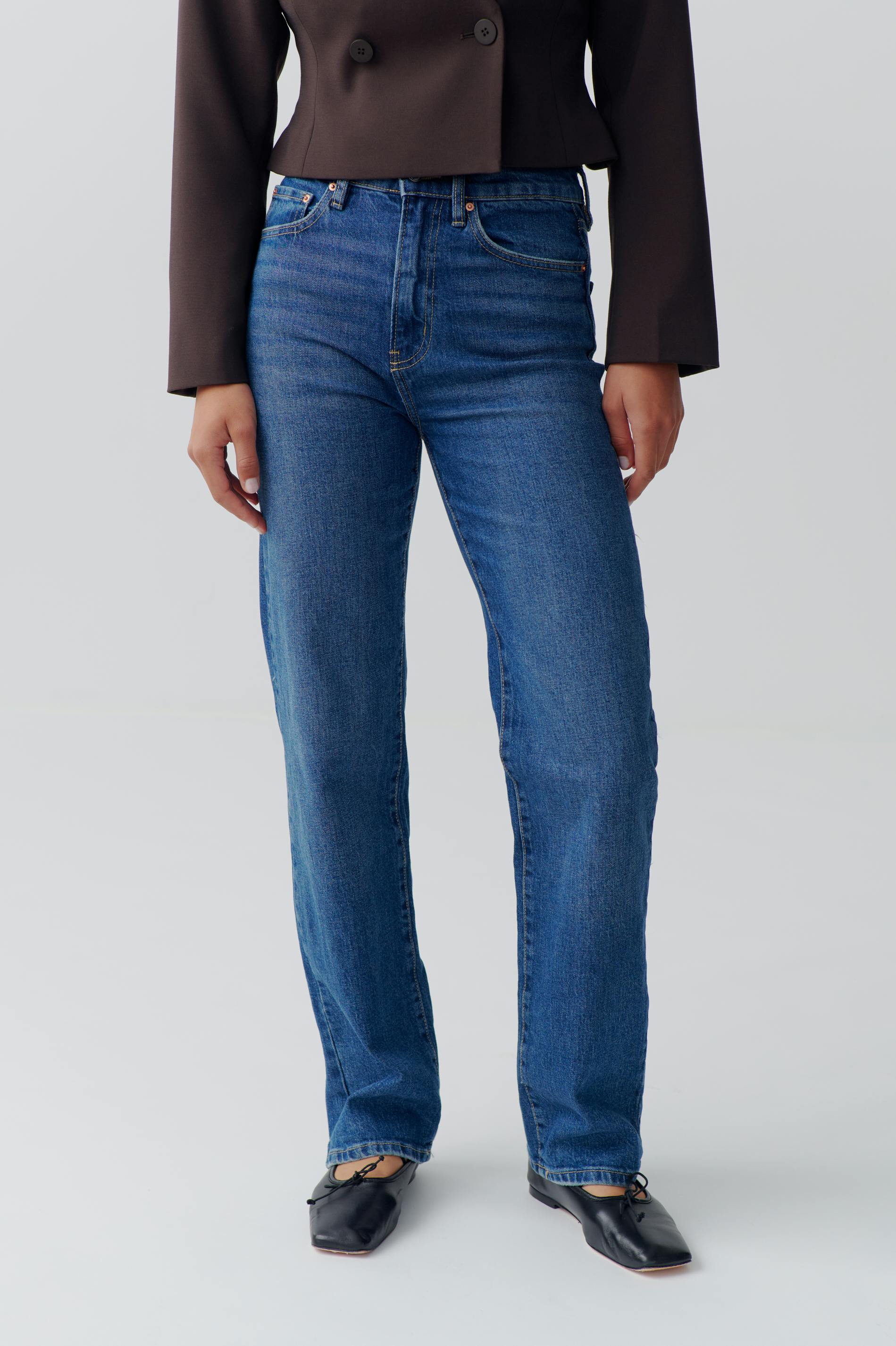High straight jeans