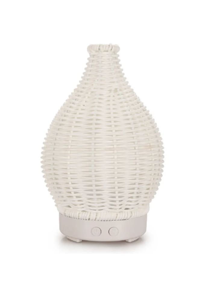 COFI 1453 Aromadiffusor Luftbefeuchter Art Deco Feuchtigkeitsspender im Holzstil in Weiß günstig kaufen 1