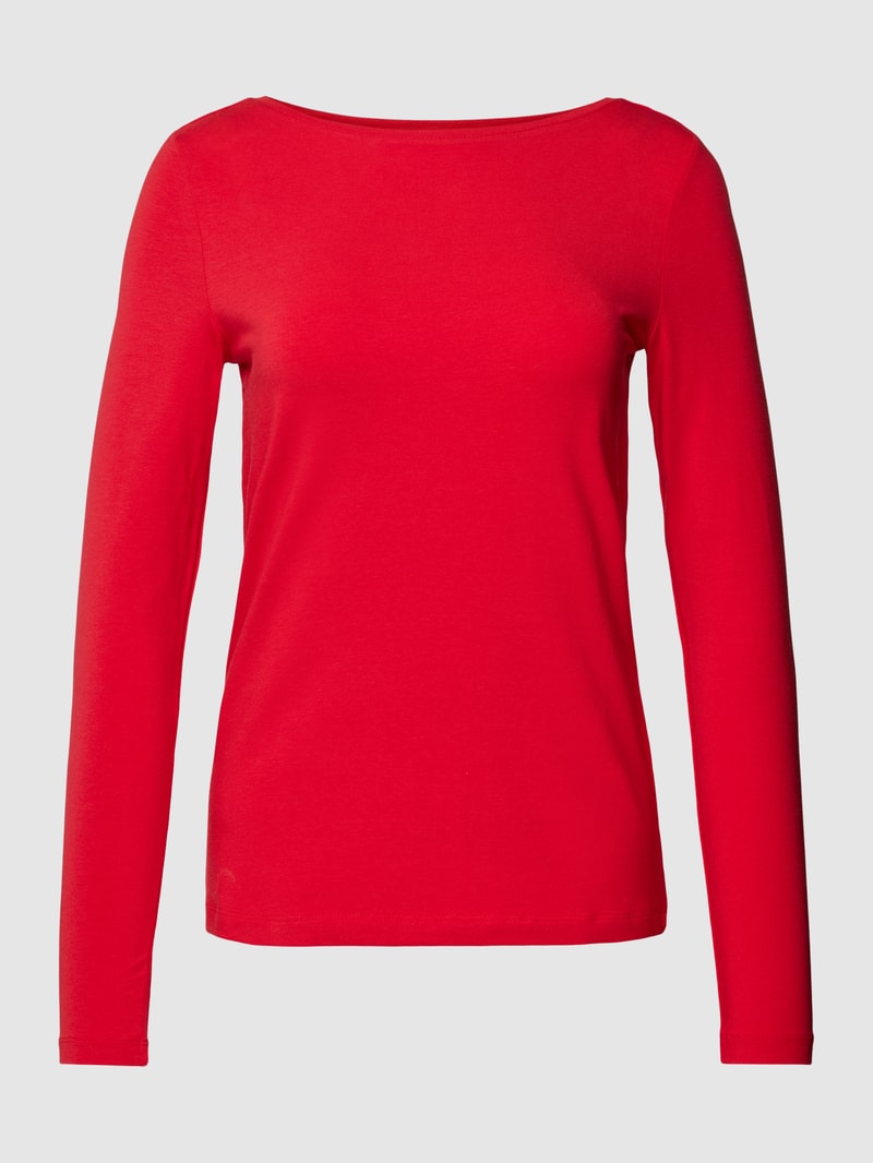 Longsleeve mit U-Boot-Ausschnitt in rot