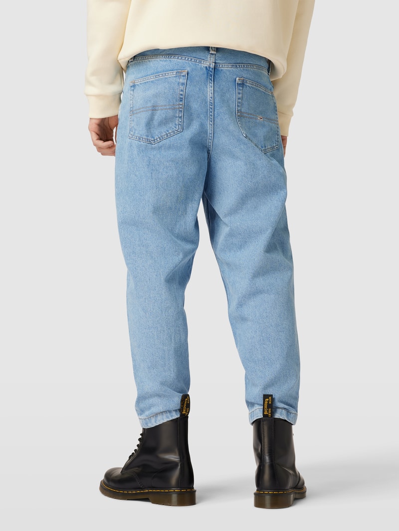Loose Fit Jeans mit Logo-Bund in jeans