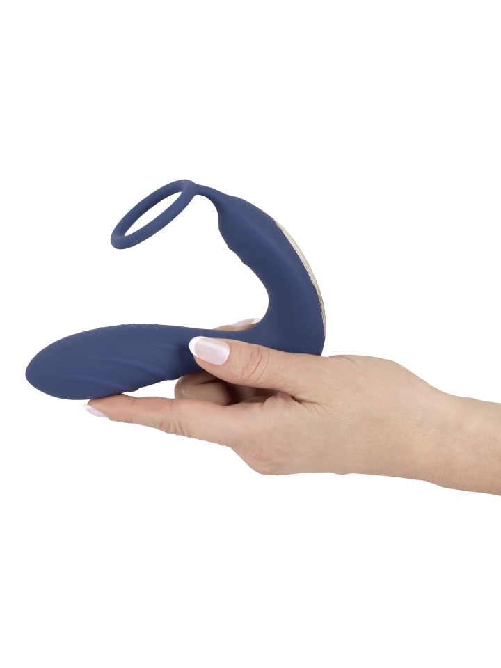 You2Toys Analplug Vibrating Prostate Plug with cockring in blau günstig kaufen 14,5 cm